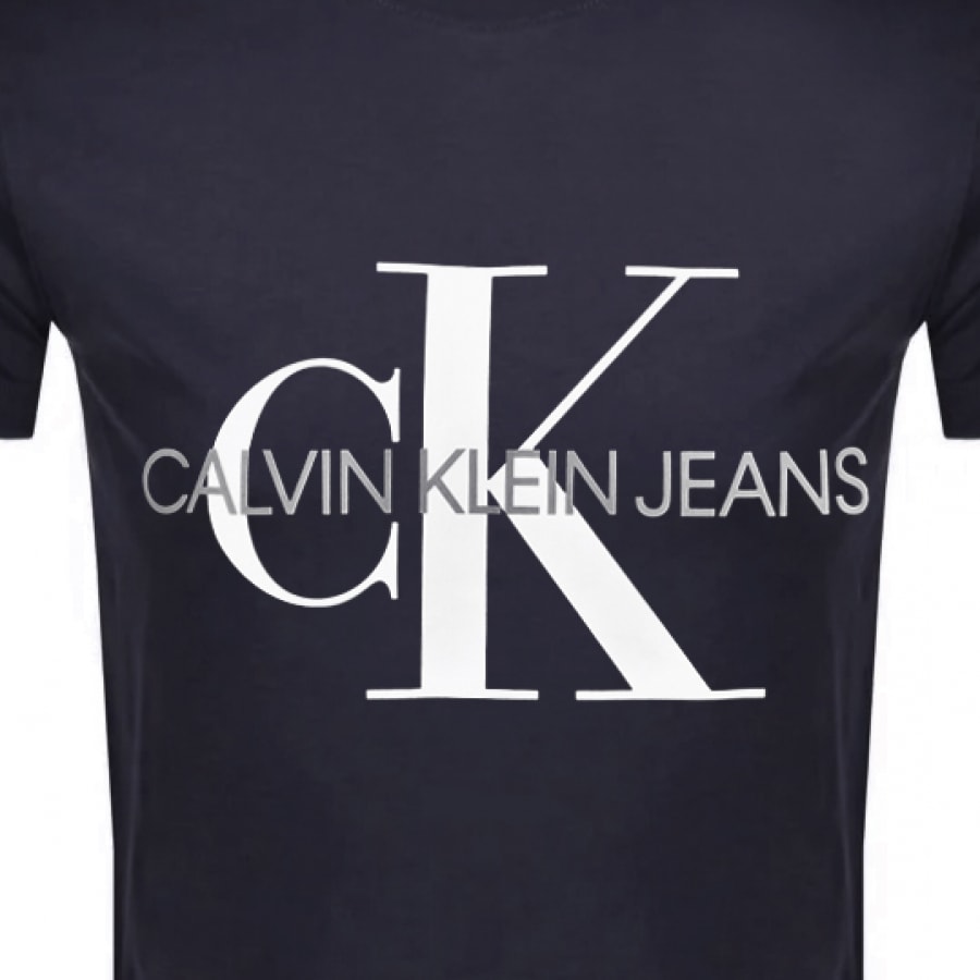 Alternative Image for ProductCalvin Klein Jeans Slim Monogram Logo T Shirt Navy3